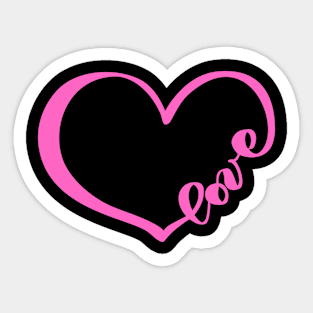 Love Heart united script design Sticker